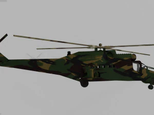 russian mil mi-24 hind helicopter 3D Model