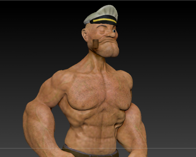 popeyes the sailor man 3D मॉडल .c4d .max .obj .3ds .fbx .stl .blend