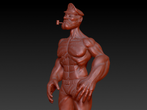 popeyes the sailor man 3D मॉडल
