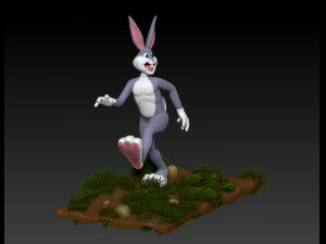 Bugs Bunny qui court Modèles 3D en vedette