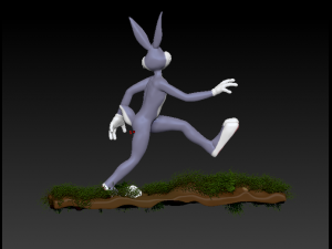 bugs bunny running 3D Print Model