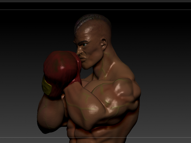 boxing fighter 3D Model .c4d .max .obj .3ds .fbx .stl .blend 