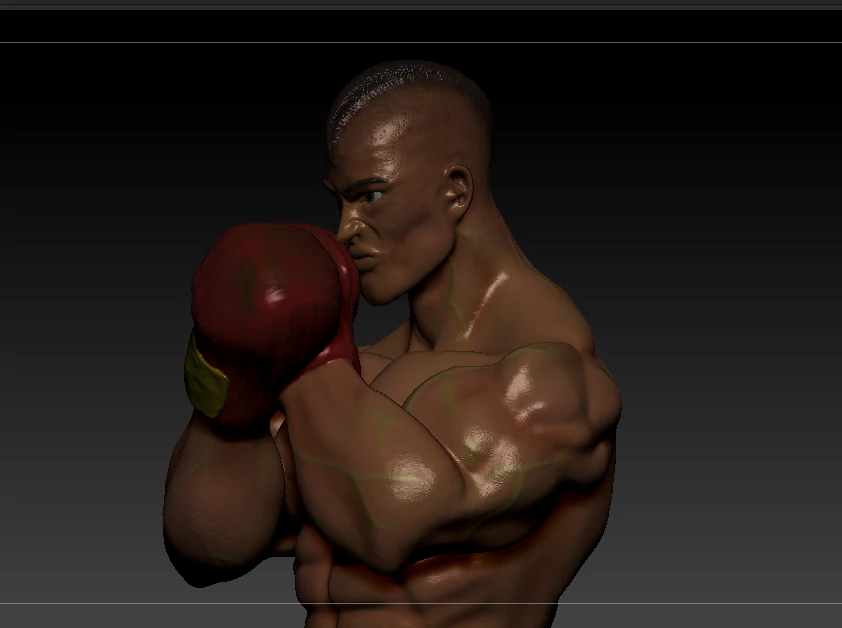 boxing fighter 3D Model .c4d .max .obj .3ds .fbx .stl .blend 