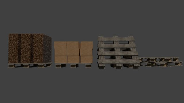 pallet 3D-Modell .c4d .max .obj .3ds .fbx .stl .blend 