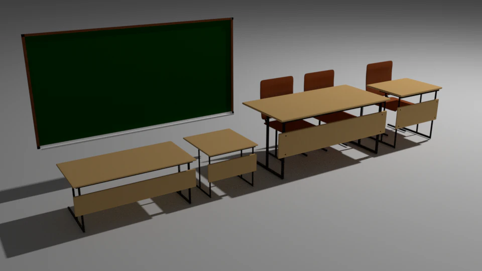 elements of the school class 3D Model .c4d .max .obj .3ds .fbx .stl .blend 