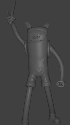 finn at highpoly adventure time 3dprinting Modello di stampa 3D .c4d .max .obj .3ds .fbx .stl .blend 