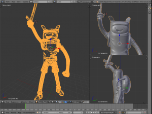 finn at highpoly adventure time 3dprinting Modello di stampa 3D