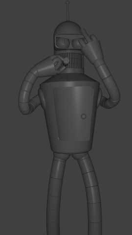 bender rodriguess robot 3dprinting Modello 3D .c4d .max .obj .3ds .fbx .stl .blend 