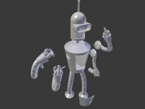 bender rodriguess robot 3dprinting Modello 3D