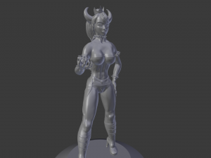 bowsette bowser mario crown 3dprint character 3D Модель