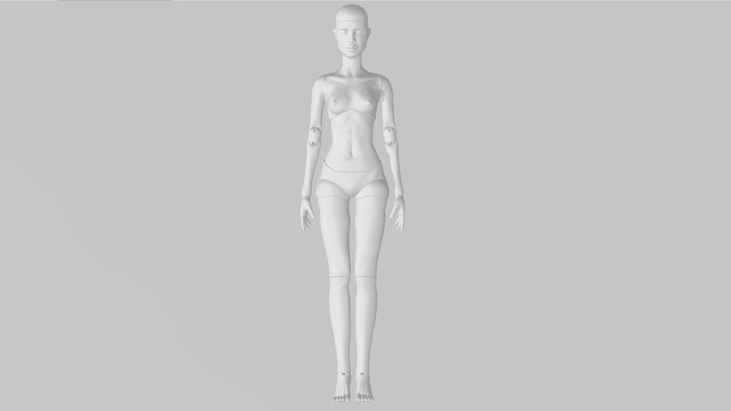 bjd doll 3D Print Model .c4d .max .obj .3ds .fbx .stl .blend 