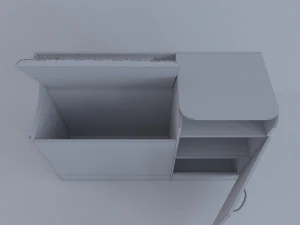 wooden wardrobe with seating 3D Model