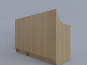 wooden wardrobe with seating 3Dモデル