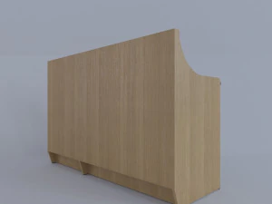 wooden wardrobe with seating 3D Model