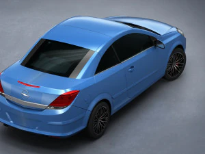 opel astra h twin top 2008 3D Model