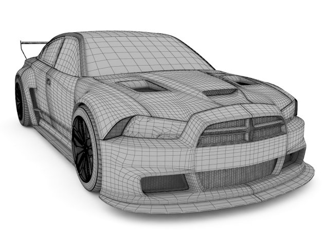 dodge charger 2012 restyling 3D 模型in 轿车3DExport