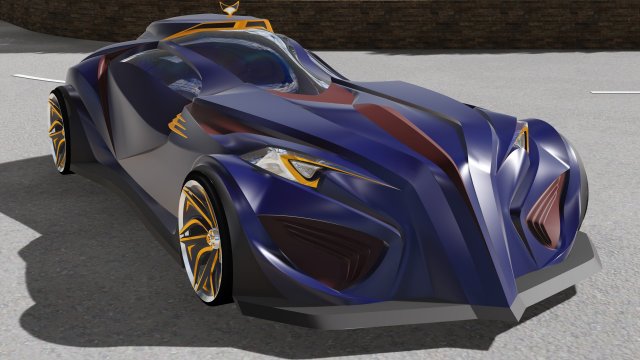concept car 1 clark Model 3D .c4d .max .obj .3ds .fbx .stl .blend 