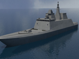 military fregate 3d Modèle 3D