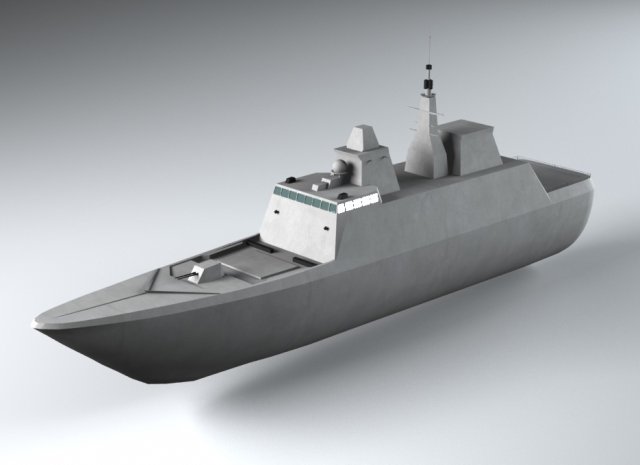 military fregate 3d Modèle 3D .c4d .max .obj .3ds .fbx .stl .blend 