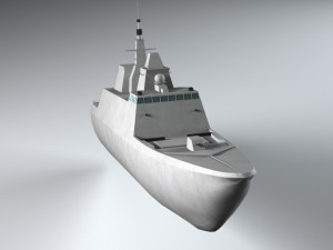 military fregate 3d Modèle 3D