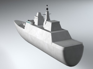 military fregate 3d Modèle 3D