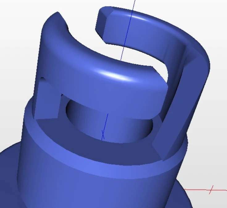 Adaptador de válvula de ar para barco inflável em pvc Modelo 3D .c4d .max .obj .3ds .fbx .stl .blend