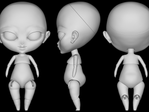 chibi bjd doll Modello di stampa 3D