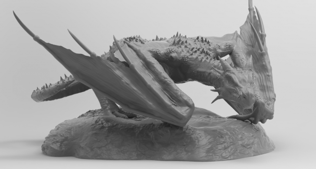 dragon 3D Baskı Modeli .c4d .max .obj .3ds .fbx .stl .blend 