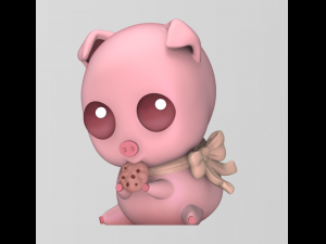 cute chibi pig 3D 프린트 모델