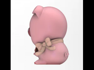 cute chibi pig 3D Print Model