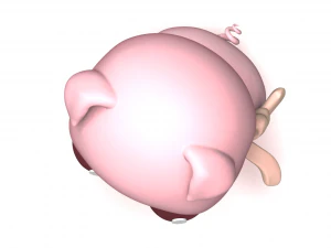cute chibi pig 3D Print Model