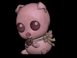 cute chibi pig 3D Print Model