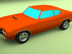simple muscle car 3D Model