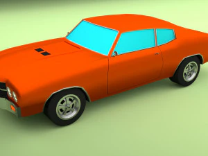 simple muscle car 3D Model