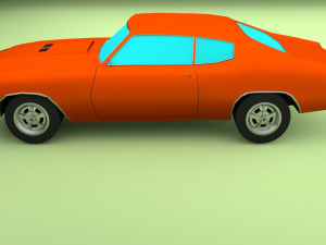 simple muscle car 3D Model