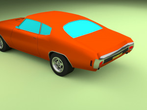 simple muscle car 3D Model