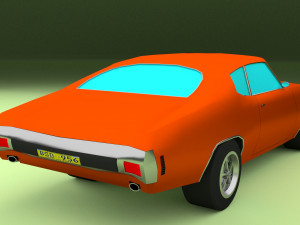simple muscle car 3D Model