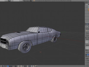 simple muscle car 3D Model