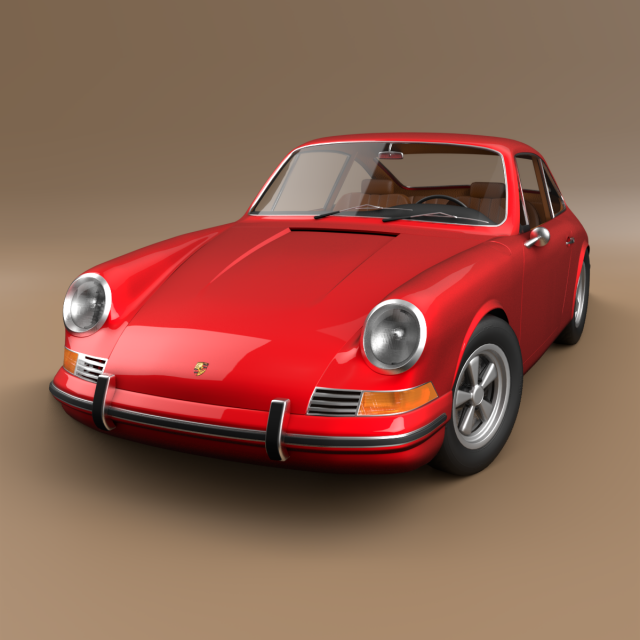 porsche 911 1969 3D Model .c4d .max .obj .3ds .fbx .stl .blend 