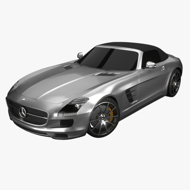 mercedes benz sls amg roadster 3D Модель .c4d .max .obj .3ds .fbx .stl .blend