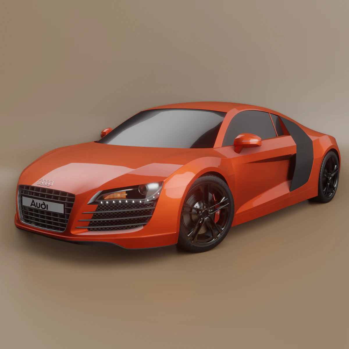 audi r8 3D Model .c4d .max .obj .3ds .fbx .stl .blend 