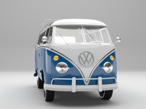 Volkswagen-T1 With full Interior 3D Модель