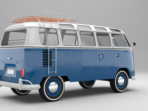 Volkswagen-T1 With full Interior 3D Модель