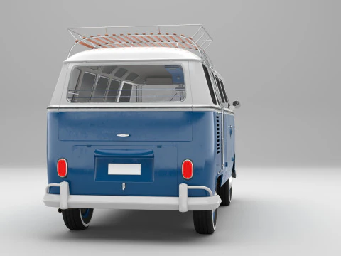 Volkswagen-T1 With full Interior 3D Model