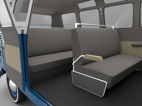 Volkswagen-T1 With full Interior 3D Модель