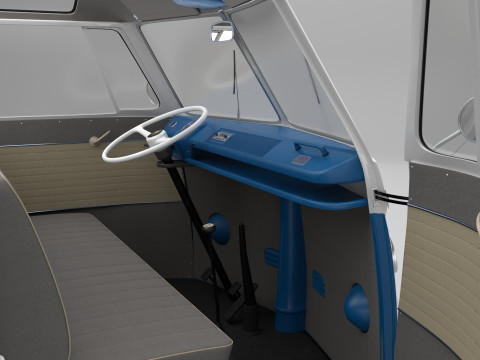 Volkswagen-T1 With full Interior 3D Модель