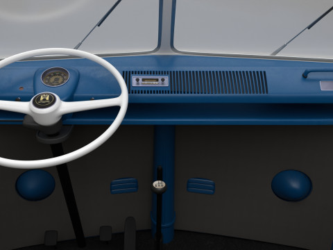 Volkswagen-T1 With full Interior 3D Модель