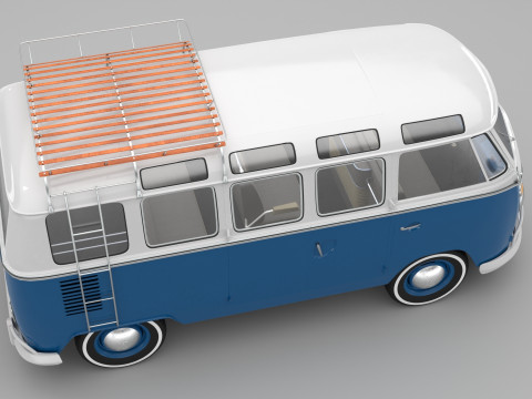 Volkswagen-T1 With full Interior 3D Модель