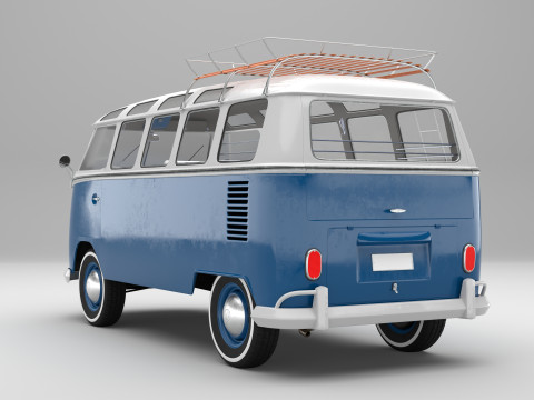 Volkswagen-T1 With full Interior 3D Модель