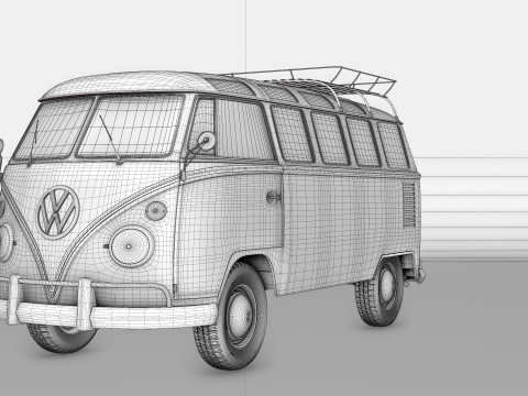 Volkswagen-T1 With full Interior 3D Модель